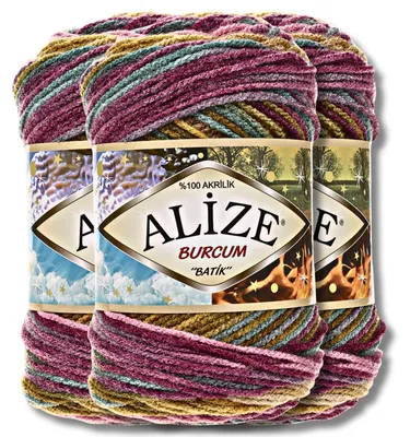 Obrázek produktu pro Alize 3x 100 g Burcum Batik vlna s barevným přechodem, háčkování, pletení (4341)