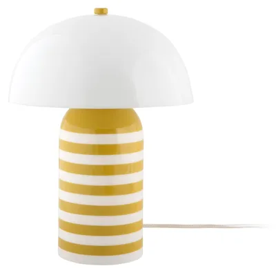 Produktbild von Leitmotiv - Tischleuchte Rayado Retro - Goldgelb - 23x23x30cm Tischlampe - Nachttischlampe, Wohnzimmer, Schlafzimmer