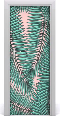 Produktbild von Tulup Türaufkleber 75x205 cm Dekorative Aufkleber Selbstklebend Wasserdichte Tapete Abnehmbar Schlafzimmer Wohnzimmer Wohnkultur - Palmenblätter