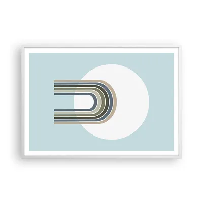 Produktbild von Gerahmtes Poster - Weißer Rahmen - Formen Rad Linien - 100x70 cm - Wand Bild - Wanddeko - Wandbilder - Kunstposter - Wandposter - Bilderrahmen - Bilder - Kunstdruck - Wanddekoration - P2WAA100x70-4608