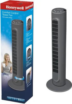 Produktbild von Honeywell HYF1101E4, Haushaltsturmventilator, Grau, Flur, 56 dB, 24 cm, 282 m³/h