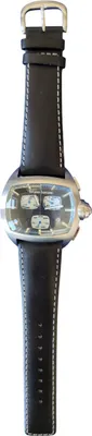 Produktbild von Bruno Banani Armbanduhr Edelstahl Lederband Silber Schwarz - BR20513-1
