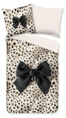 Produktbild von Duvet cover Pure 200x200 + 2* 80x80 cm - Leopard print with bow
