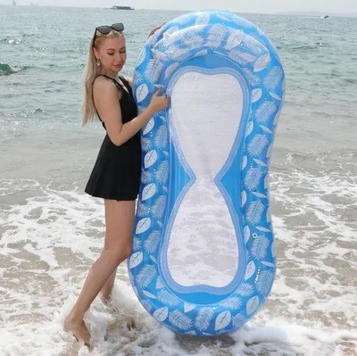 Produktbild von Famanu Wasserhängematte für Erwachsene - aufblasbare Schwimmmatte mit Netz