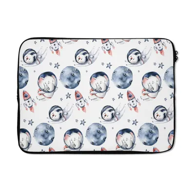 Produktbild von MuchoWow® Laptop Hülle 14 ZollElefant - Kaninchen - Rakete - Jungen - Mädchen - Kinder - Kind Laptoptasche - Laptoptasche - Stoßsicher - Schutzhaube