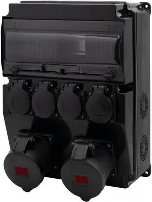 Immagine prodotto di Quadro elettrico nero CAJA 12M SCENIC - prese diritte 2x16A/5P, 4x230V F3.2687