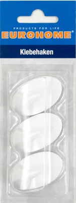 Produktbild von 3er weiße Klebehaken EUROHOME®