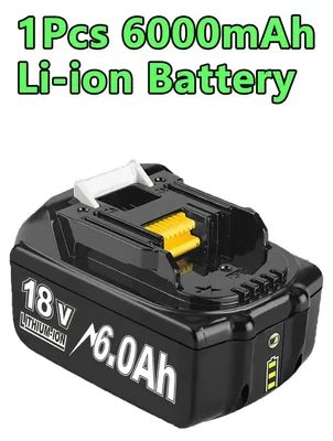 Zdjęcie produktu dla Akumulator do narzędzi Makita 18V - akumulator zamienny BL1830, BL1840, BL1850, BL1860 - litowo-jonowy 18V, 6,0Ah, 6000mAh - duża pojemność - 1 sztuka