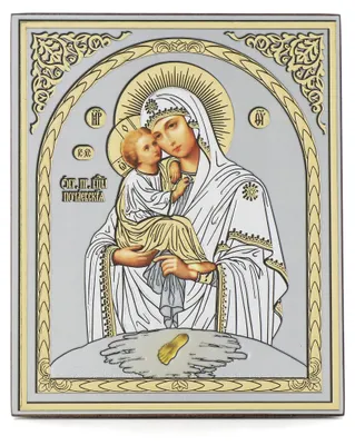 Holzikone Moeder Gods van Pochaev 10x12 cm Christlich Orthodox