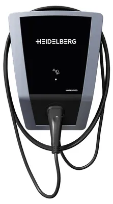 Image de Borne de recharge - Boîtier mural - 11 kW - Câble de recharge de 5 mètres - Compteur MID - Gris