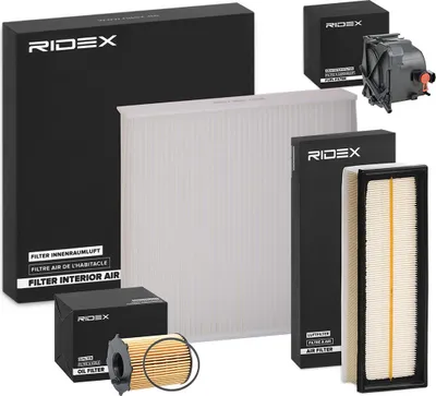 Produktbild von RIDEX Filterset Inspektionspaket Filtersatz für CITROËN Berlingo / Berlingo First (MF, GJK, GFK) passend für PEUGEOT PARTNER Kasten PARTNER Kasten (5)
