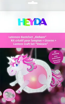 Produktbild von HEYDA 204889190 Laternen-Bastel-Set Einhorn A4