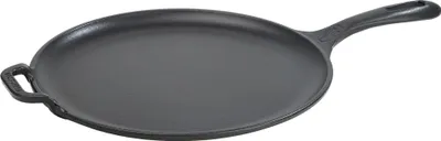 Image de Victoria 36379 Plaque de gril Fonte émaillée Poêle à pizza Comal 30cm Induction, Feu Gril Noir