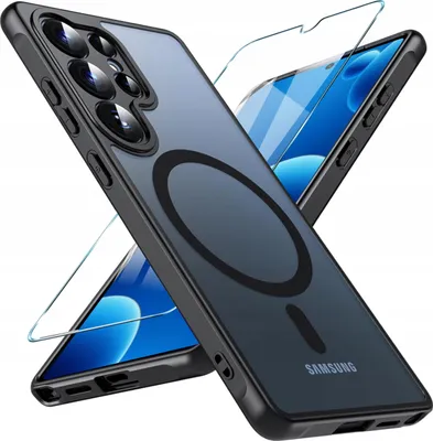 Immagine prodotto di Custodia magnetica opaca NERA per Samsung S26 Ultra | per MagSafe Vetro RESISTENTE
