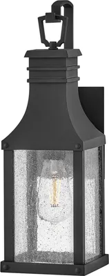 Produktbild von Wandlampe außen Glas Aluminium E27 IP44 Schwarz antik Vintage Wandleuchte
