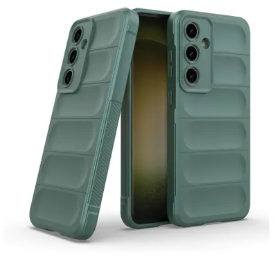 Produktbild von Handy Hülle für Samsung Galaxy S24 FE Grip Case Cover Schutzhülle Softgrip Farbe: Grün
