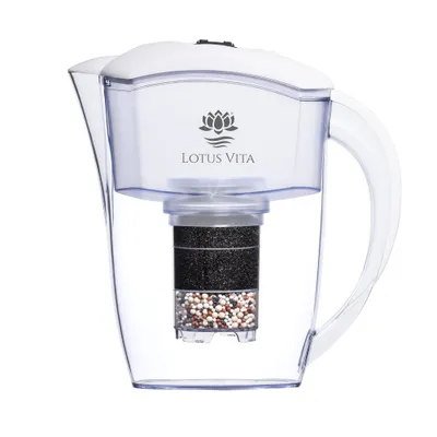 Produktbild von Lotus Vita Wasserfilter Kanne Esprit 1,3L - Weiß - Natura Plus