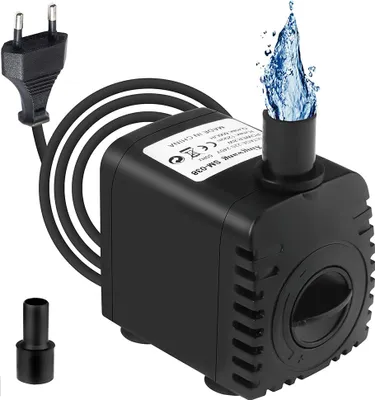 Zdjęcie produktu dla Pompa wodna akwariowa 600L/H 8W pompa zanurzeniowa mini pompa fontannowa z 2 dyszami i kablem zasilającym o długości 1,4 m do ogrodowego systemu hydroponicznego AC220-240V