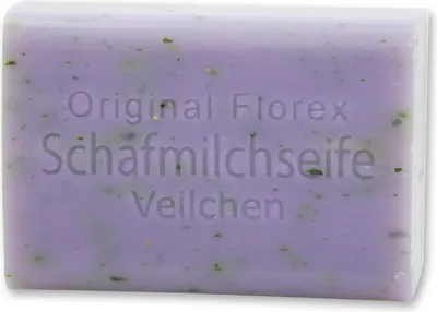 Produktbild von Florex Schafmilchseife Seife Veilchen mit Kräuter Naturseife 100g