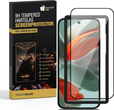 Produktbild von 1x 9H Panzerglas für Google Pixel 10 Pro Full-Screen HD klar Montagehilfe Tempered Glass Displayschutz Schutzglas Screen-Protector #1