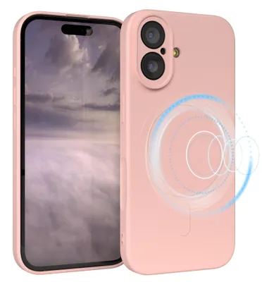 Produktbild von EAZY CASE - Silikonhülle magnetisch für Apple iPhone 17, Hülle Silikon, weich stoßfeste Magnet Handyhülle, Schutzhülle mit Kameraschutz, TPU Bumper in Rosa