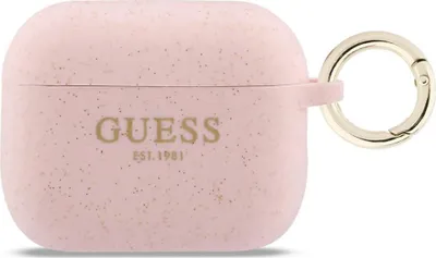 Immagine prodotto di Guess Custodia in silicone glitterato per AirPods Pro 3, rosa