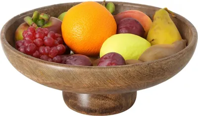 Produktbild von Obstschale/Obstkorb - Mangoholz - D24 x H10 cm - braun - Salatschussel