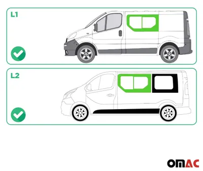 Produktbild von Seitenfenster Schiebefenster für Opel Vivaro 2001-2014 Vorne Links L1 L2