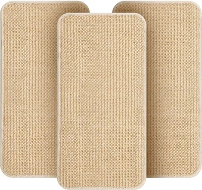 Produktbild von Set mit 3 rutschfesten Kratzmatten, 50 x 25 cm, Holzfarbe, für Möbel