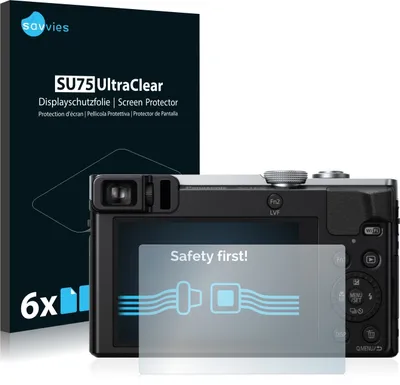Produktbild von 6x Für Panasonic Lumix DMC-TZ70 Schutzfolie Savvies Displayschutz Display Schutz Folie Klar Transparent