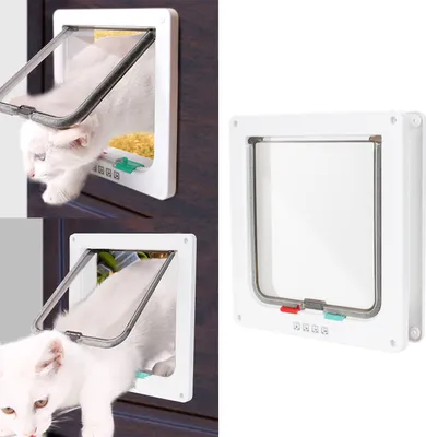 Obrázok produktu pre Wolketon Cat Door 4 Way Cat Door pre malé psy Pet Door Cat Door
