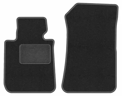 Image de Tapis avant en moquette pour BMW 1 E87 2004-2011 (à hayon) – 2 pièces, gris graphite, sur mesure – Wielganizator LUX