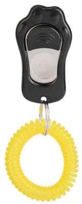 Immagine prodotto di Clicker per cani, clicker da dito, giocattolo regolabile per l'addestramento di cani, gatti e cavalli, colore nero