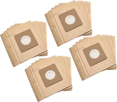 A collection of vacuum cleaner bags arranged in a fanned-out pattern on a white background.
