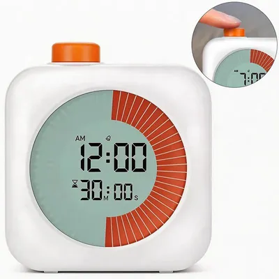 Produktbild von Digitaler Visual Timer 60 Minuten 3-in-1, Countdown Timer mit LCD, Leise Lernuhr für Kinder & Erwachsene, Küche, Schule, Büro