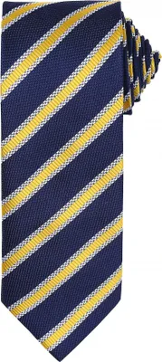 Image de Cravate gaufrée Premier pour hommes (2 pièces/paquet) RW6950 (taille unique) (bleu marine / or)