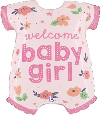 Produktbild von Shape Folienballon "Baby Girl Body" | 79 cm
