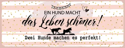 Produktbild von vianmo Holzschild 10x27 cm Ein Hund macht das Leben an