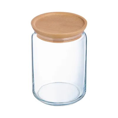 Produktbild von Pure Jar Vorratsglas 1l + Holzdeckel - Luminarc