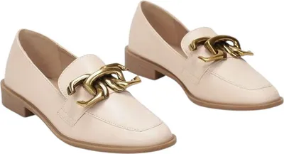 Produktbild von Damen Halbschuhe Slip On Mokassins Slipper Damenschuhe Loraine Beige Gr.39