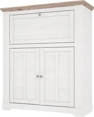 Produktbild von Highboard 136 cm weiß Eiche - ILOPPA - Die Möbelfundgrube