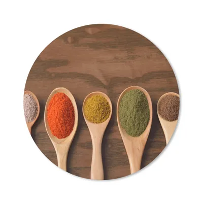 Produktbild von MuchoWow® Mauspad Mousepad Schöpfkelle - Kräuter - Lebensmittel - Gewürze - Tisch 20x20 cm - Mousepads - Maus Mat - Pad - Mausunterlage - Schreibtischmatte