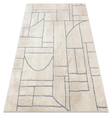 Image de Tapis FUSION 0806 crème / gris clair - Géométrique, moderne, abstrait beige 180x270 cm