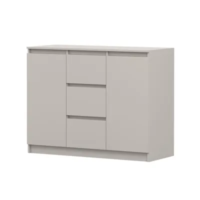 Produktbild von Kommode SOLO 2D3S II, Schlafzimmer, Sideboard Anrichte 120 cm Kaschmir/Kaschmir, zweitürig, drei Schubladen, grifflos