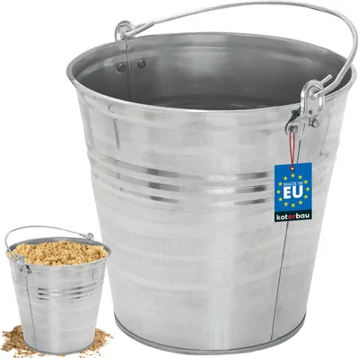 Produktbild von KOTARBAU® Metalleimer 7 L Zinkeimer Blecheimer Putzeimer Rostbeständig Ascheeimer Haushaltseimer Eimer aus verzinktem Stahl