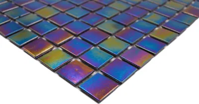 Produktbild von Handmuster Glas Glasmosaik iridium Wand Fliesenspiegel Küche Bad MOS240-WA48_m