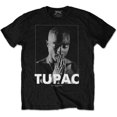 Produktbild von Tupac - Praying Uni Kleines T-Shirt - Schwarz