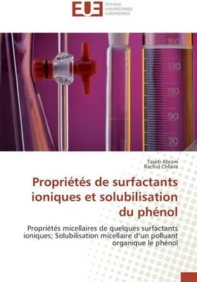 Produktbild von Propriétés de surfactants ioniques et solubilisation du phénol
