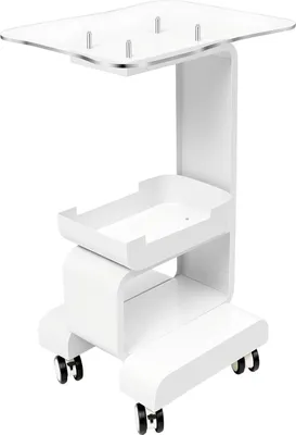 Obrázok produktu pre Kozmetický vozík – pojazdný vozík – nosnosť 15 kg – výška 76 cm – kov a akryl – tichéPolyuretánkolieska – veľký úložný kôš – vyžaduje montáž