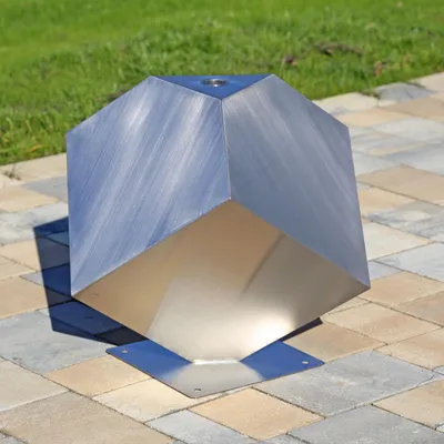 Produktbild von CLGarden Edelstahl Element Würfel stehend Skulptur für Garten Deko DIY Springbrunnen
